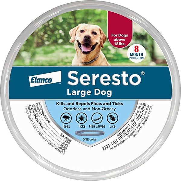 bayer seresto kills and repels ticks, fleas and lice collar for large dog