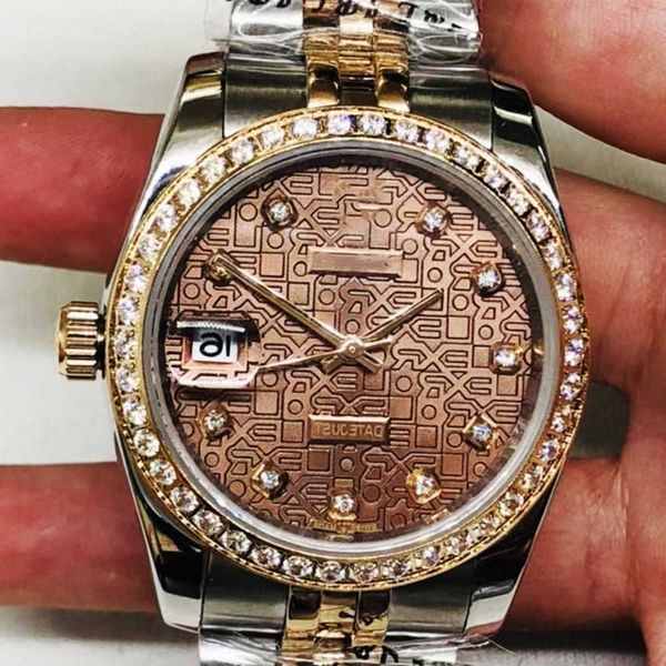 

wristwatches luxury custom bling iced out watches white gold plated moiss anite diamond watchess 5a replication mechanical 4w71, Slivery;golden