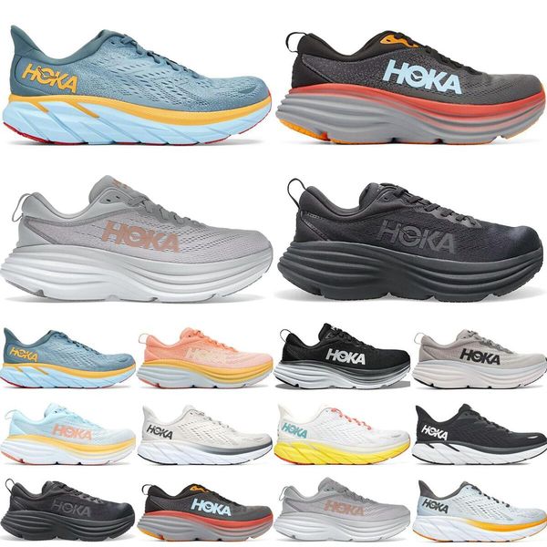 

outdoor running shoes hoka bondi blue yellow grey white red pink green cloud women men climbing absorption outdoor sneakers sports trainers