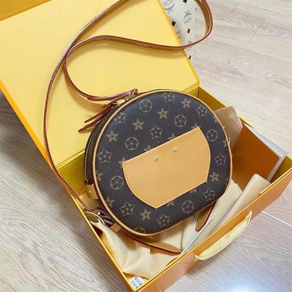 

shoulder bags new vintage print crossbody luxury pu leather bags for women retro round messenger bag
