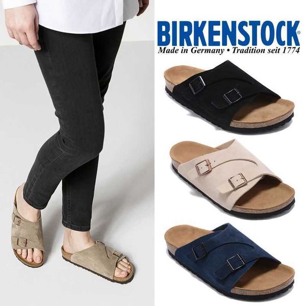 

designer birkinstock slippers classic borken slippers borken american sandals zurich cork beach slippers for men and women, Black