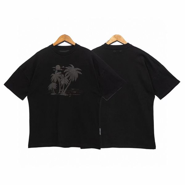 

men's t-shirts round neck embroidered and printed polar style summer wear with street pure cotton t2q2, White;black