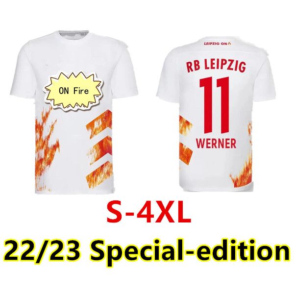 

s-4xl 22/23 rb nkunku leipzigs silva soccer jerseys on fire limited edition rbl football jerseys haidara olmo szoboszlai poulsen klostermann, Black;yellow