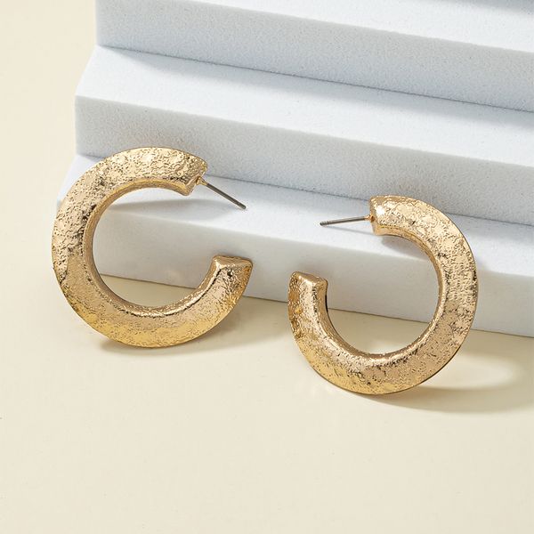 

dangle & chandelier designer jewelrycold wind c word earrings european and american personality exaggerated female fashion simple atmosphere, Silver