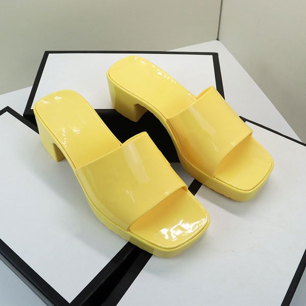 

designer sandals woman high heel slippers fashion lady sandals beach thick bottom well platform alphabet slides sandals designer slides slid, Black