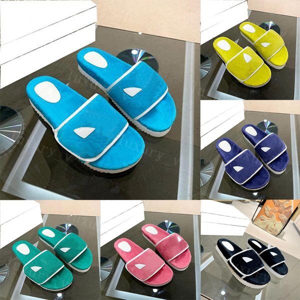 

designer slippers platform sandals edition white trefoil leather patches shoes lady monograms stylish lightweight women sandals with box, Black