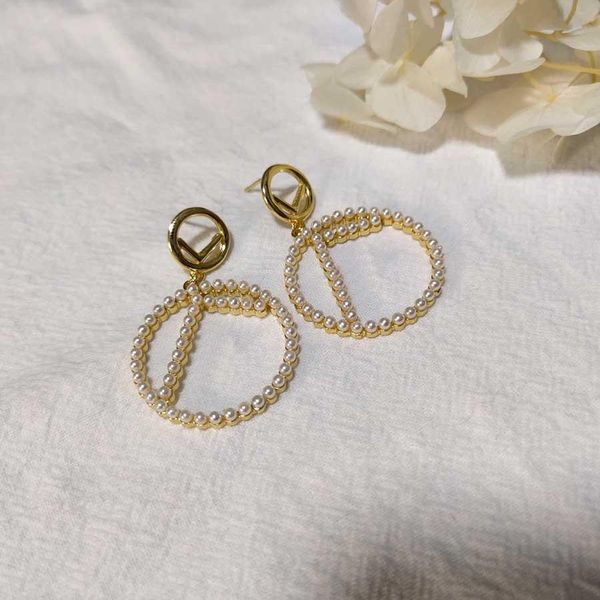 

novel hoop earrings ear stud circle classic letter earring elegant for man woman multiple styles 10 options good quality, Golden;silver