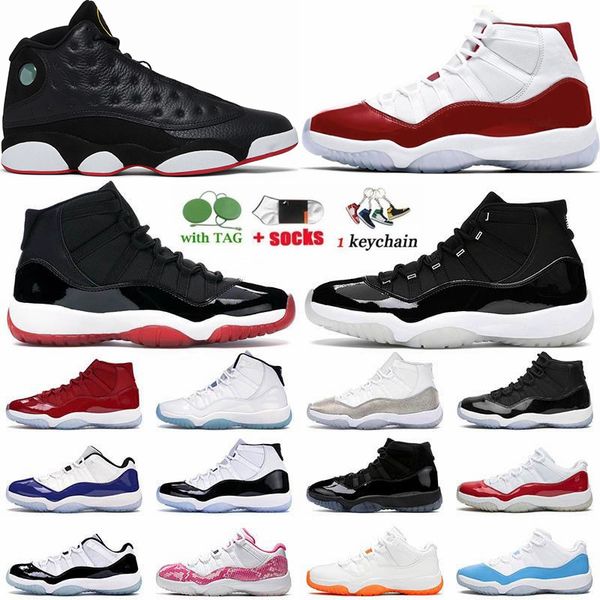 

11 cool grey high cherry 11s air jorden basketball shoes playoff 13 13s for men women bred low 72-10 black cat iridescent sports sneakers ga