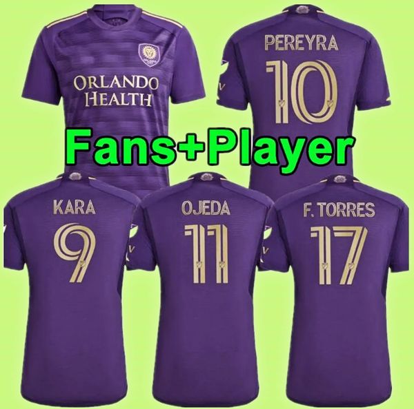 

mls 2023 2024 orlando city soccer jerseys 23 24 kara pereyra f.torres football shirt uniforms fans player version, Black