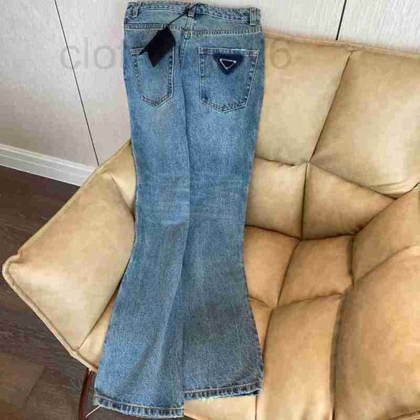 

designer luxury women's jeans brand 2022 fashion women blue high waist street wear wide leg jean female trouser straight denim pants pp