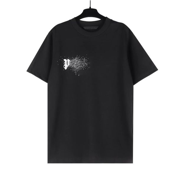 

2023 men summer t shirt fashion new luxury brand clothing crew neck black white designer shirt cotton high street hip hop shirts anti-pillin, White;black