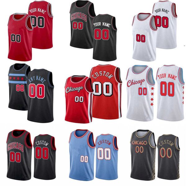 

2023 75th custom mens womens chicago''bulls''jersey 2 lonzo ball 0 coby white 44 patrick williams 21 matt thomas basketb, Black;red