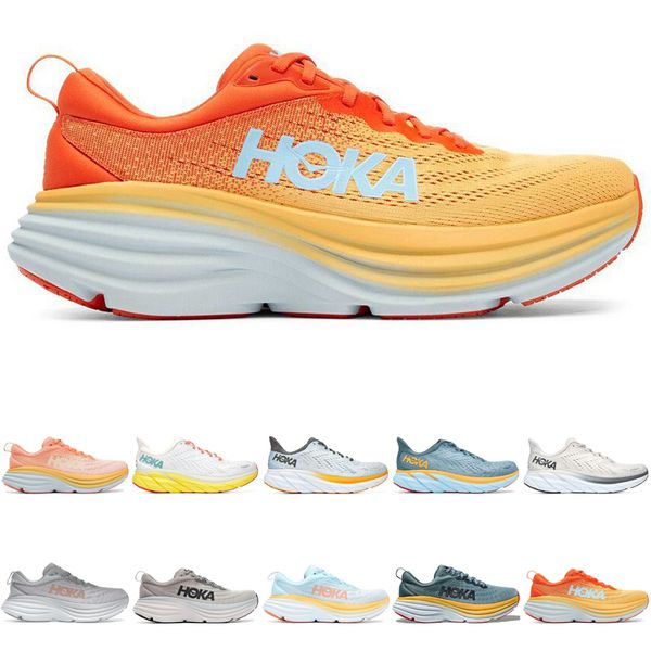 

hoka outdoor running shoes hokas clifton black white shock absorbing road carbon men women sneakers climbing runner trainers walking jogging