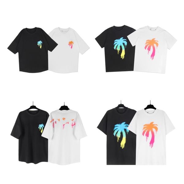 

men's t-shirts men's t-shirts chao brand angel letter direct spray printing short sleeve t-shirt palm tree net red youth spring an, White;black