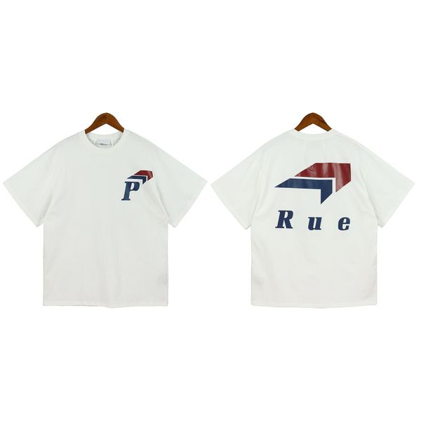

summer mens t-shirts womens rhuds designers for men letter polos embroidery tshirts clothing short sleeved tshirt large tees apparel, White;black