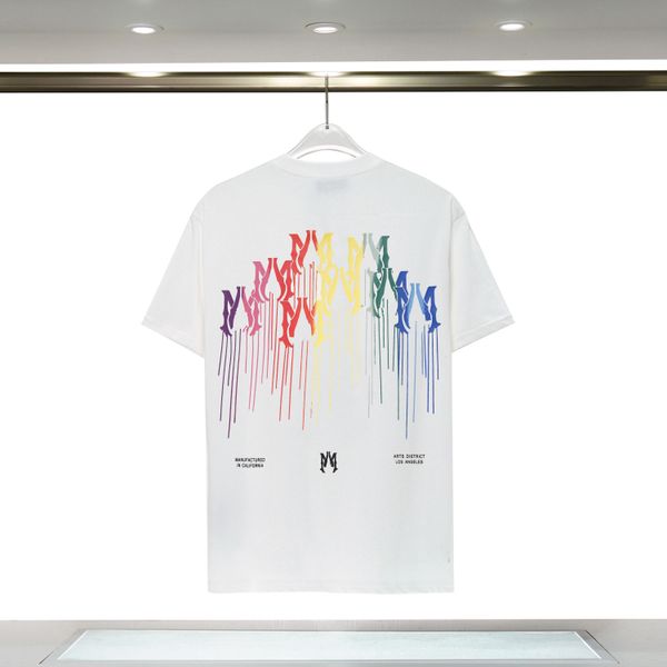 

men's fashion letter drip collage print tshirts women designer streetwear tee shirts men summer short sleeve hip hop t-shirts size s-xx, White;black