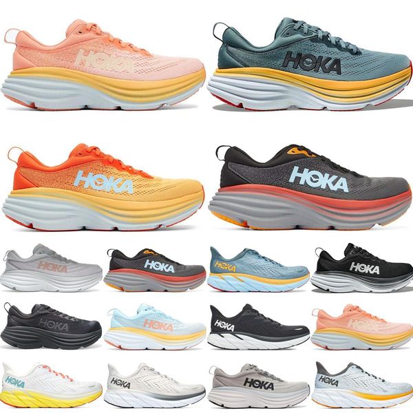 

running shoes hoka bondi cloud outdoor women men breathable pink red brown climbing absorption outdoor sneakers sports trainers size eur 36-