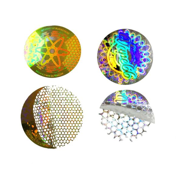 

tamper evident honeycomb hologram security sticker