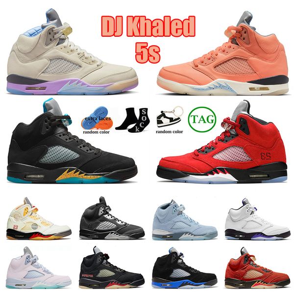 

new 5s raging red mens basketball shoes jumpman 5 mens sneakers green bean racer blue dj khaled x we the raging unc men trainers outdoor spo, White;red
