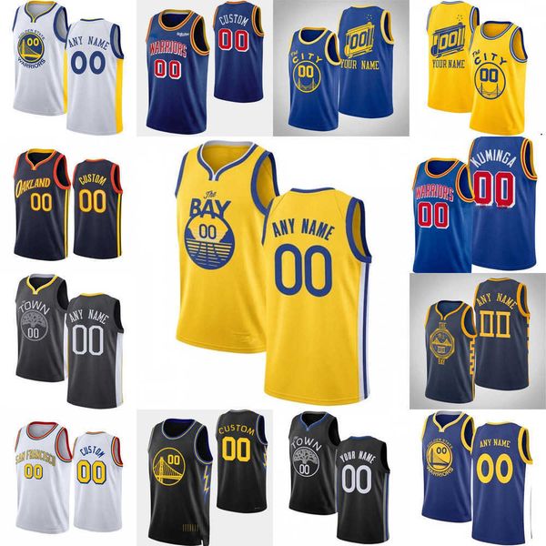

2023 75th custom mens womens golden state''warriors''5 kevon looney 4 moses moody 0 gary payton ii 2 chris chiozza baske, Black;red