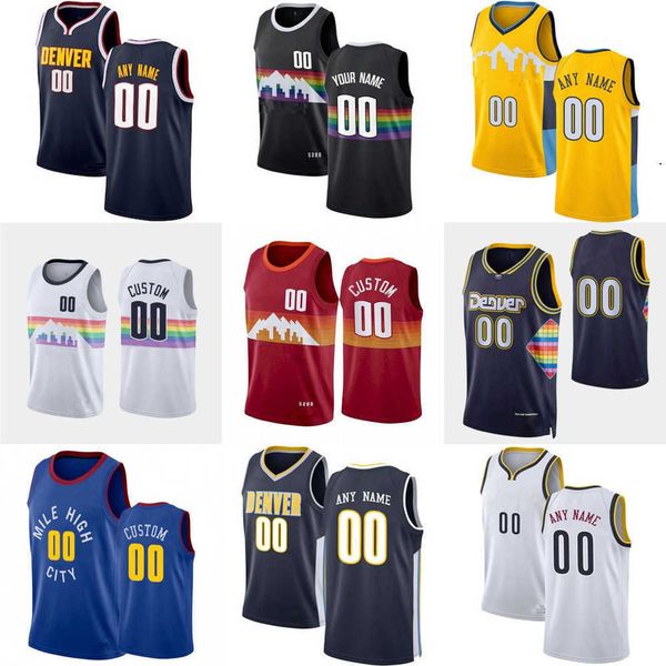 

2023 75th custom mens womens denver''nuggets''jersey 35 pj dozier 0 jamychal green 32 jeff green 00 markus howard basket, Black;red