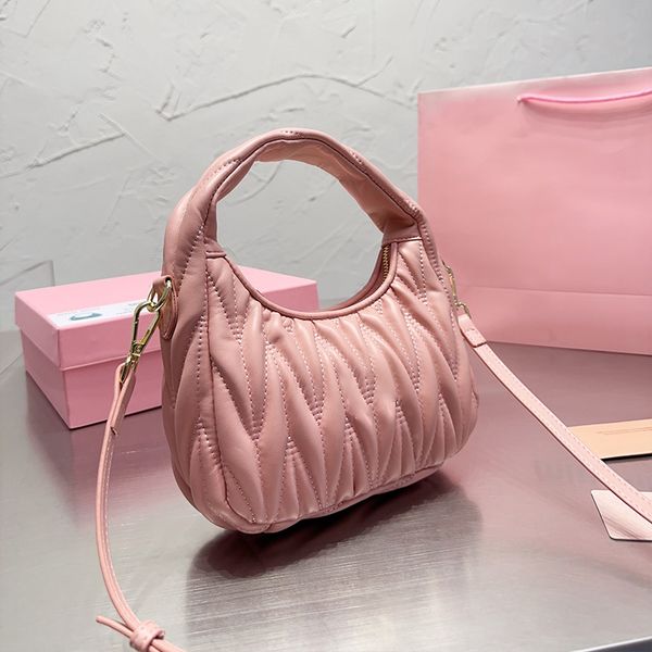 

italy designer miu soft leather handbag wander hobo clutch bags evening bag undrarm crossbody bag mini tote shoulder strap bags pochette bag