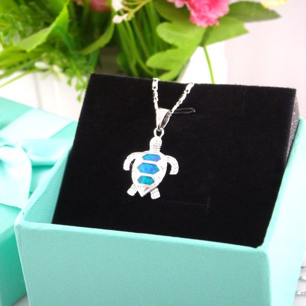 

opal jewelry with cz stone;fashion opal pendant mexican fire opal pendant sea animal necklaces op198, Silver