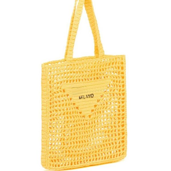 

crochet beach bag women straw tote bags women shoulder handbags lady shopping bags hollow out purse holiday designer totes lafite grass weav