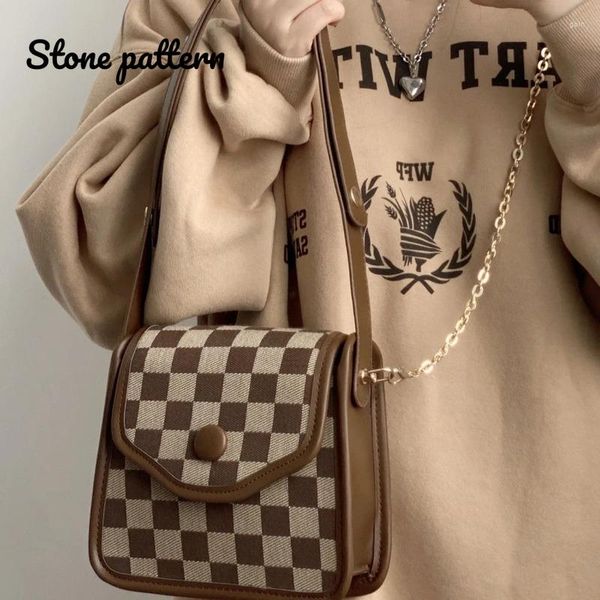 

shoulder bags vintage lattice bag female fashion luxury all-match summer trendyol pu leather womens pouch