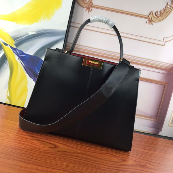 

7a desgner bags peekaboo handbags metal brand logo shoulder strap classic styling totes 43cm