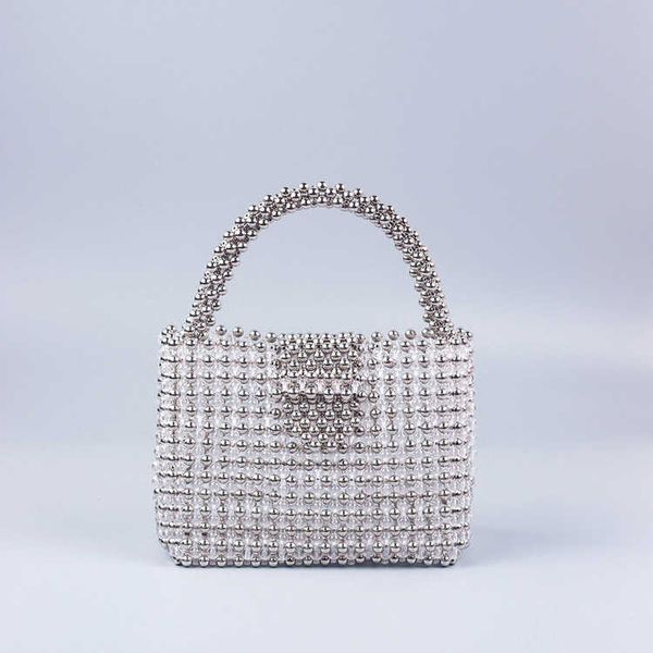 

fashion trend pearl women's handbag delicate handmade beaded bag 230220