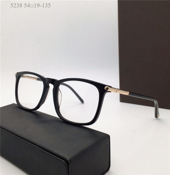 

new fashion design optical glasses 5238 square frame simple popular style lightweight and comfortable to wear clear lens transparent eyewear, Black
