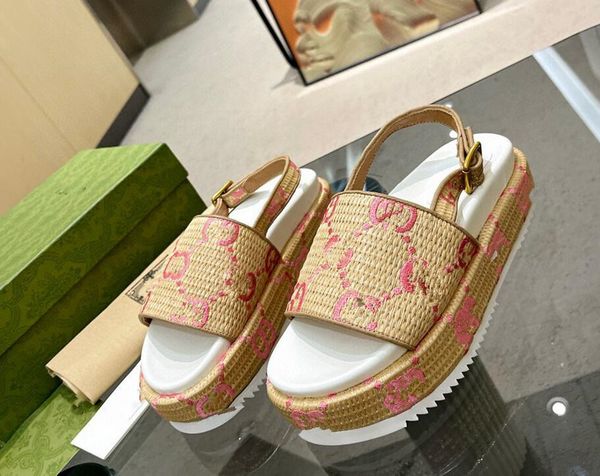 

luxury designers womens letter embroidery style slippers sandal sliders macaron thick bottom non-slip soft bottom fashion house slipper wome, Black
