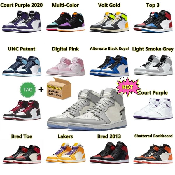 

with box jumpman 1 mens basketball shoes 1s high unc designer trainers women royal shadow obsidian paris chacigo red toe silver black sports