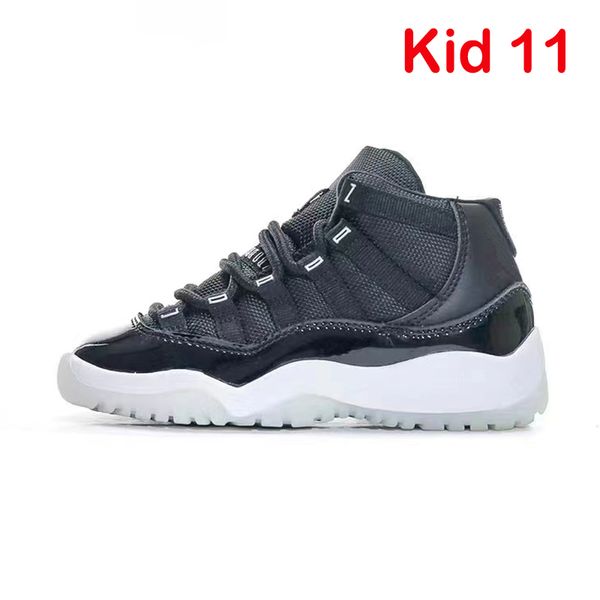 

kids 11s kid basketball shoes space cool grey jam bred concords youth fashion boys sneakers children boy girl white athletic toddlersg8h8, Black