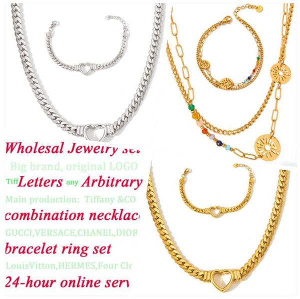 

itaty designer jewelry necklaces bracelet earrings chain chains link luxury jewellery heart pendant custom love pendants women womens ot buc, Black