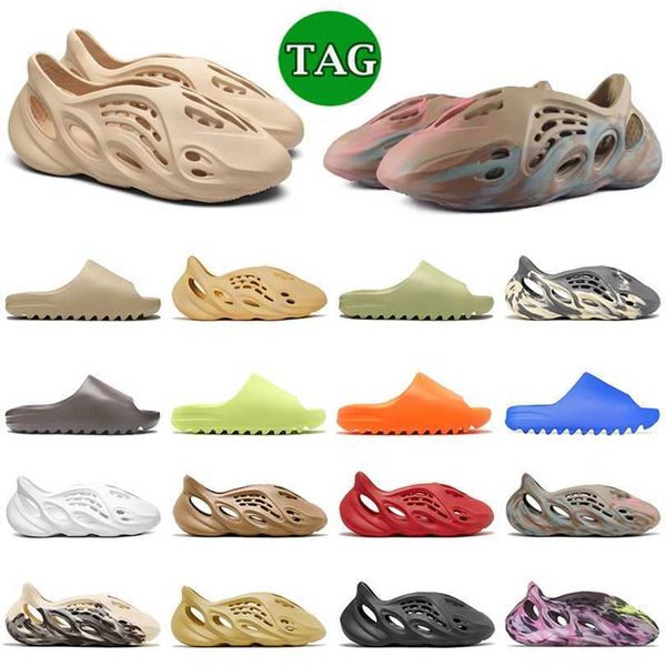 

2023 designer slippers men woman slider foam runner vermillion mineral blue onyx pure sandals slide slipper ochre bone resin clog desert ara, Black