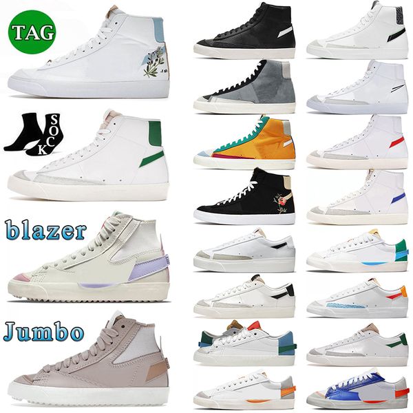 

blazer mid 77 vintage blazers jumbo designer shoes mens womens og casual black white indigo pine green pomegranate punch trainers designer p