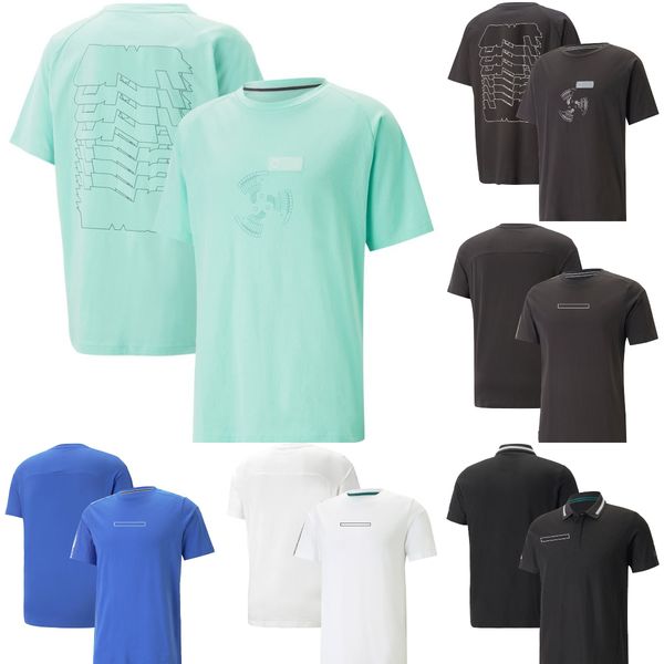 

2023 summer new f1 t-shirt formula one custom t-shirts for fans fashion sports style men's polo shirt short sleeve plus size