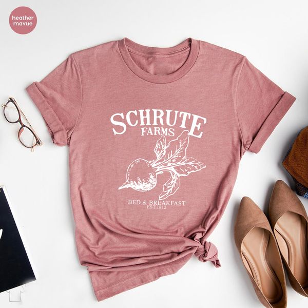 

women s t shirt schrute farms shirt bed and breakfast t shirt funny dwight tee office 230220, White