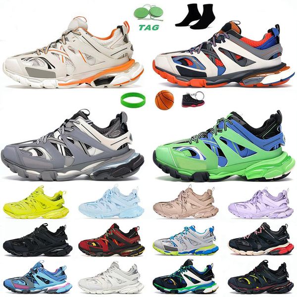 

triple s 3 paris 3.0 casual shoes grey orange yellow running shoes fashion platform sneakers tess s. gomma mens luxury trainers black glod s