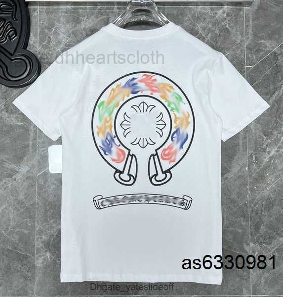 

classics mens t shirts heart brand crew neck chromes short sleeves tees ch t-shirts sweater casual horseshoe sanskritocbu, White;black
