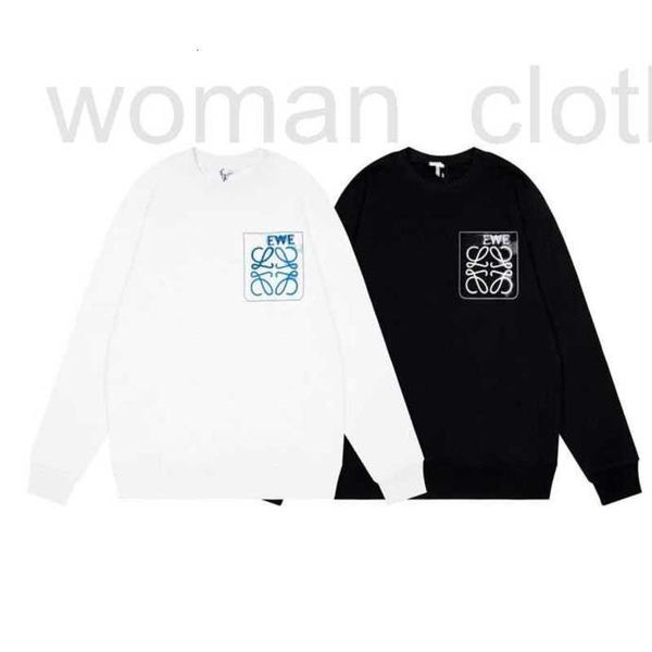 

designer 2022 men's hoodie crew neck loose sweater women's high street jacquard pullover sweatshirt color black and white size m-l, Black;brown