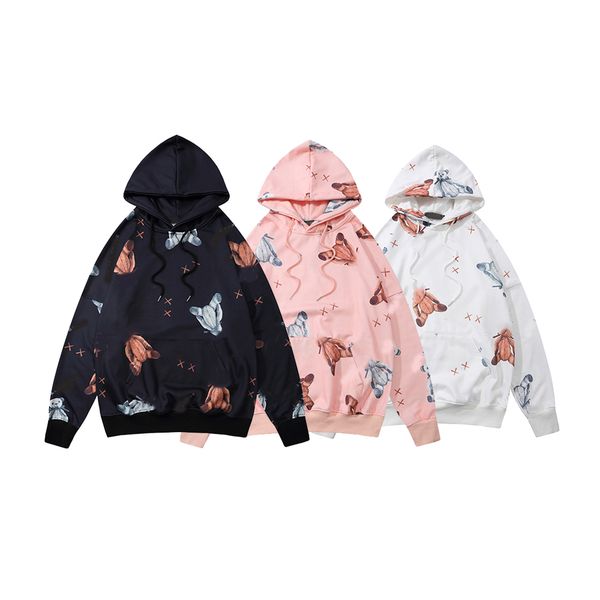 

2023new men's sweater hooded sweatshirt hip hop print hooded street clothes harajuku gothic super winter men's coat couple street, Black