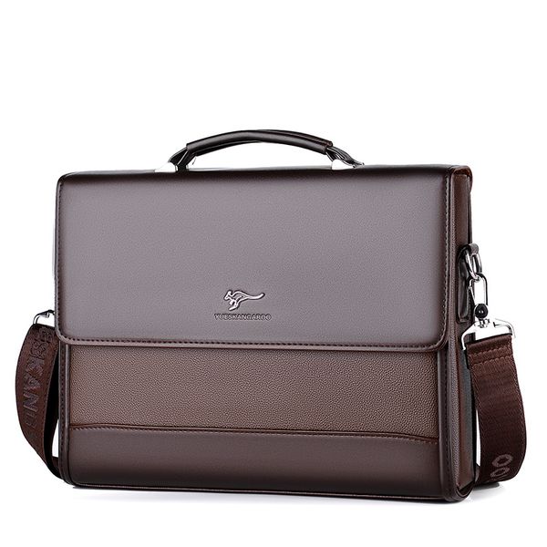 

briefcases male handbags pu leather men's tote briefcase business shoulder bag for men 2023 brand lapbags man organizer documents 23022