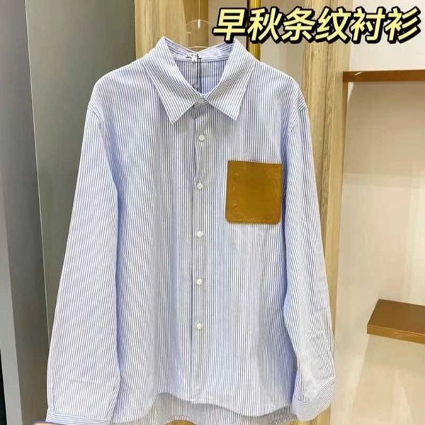 

fashion casual shirt men women striped jacket designer shirts embroidered long-sleeved shirt casual lapel jackets, White;black