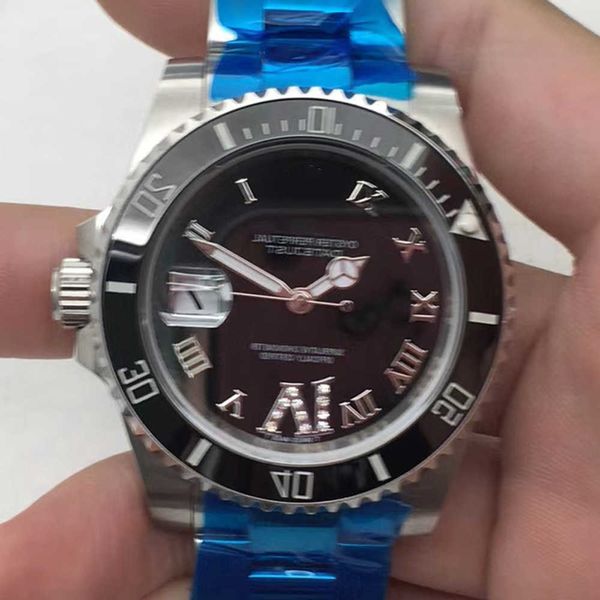 

wristwatches luxury custom bling iced out watches white gold plated moiss anite diamond watchess 5a replication mechanical msuz, Slivery;golden