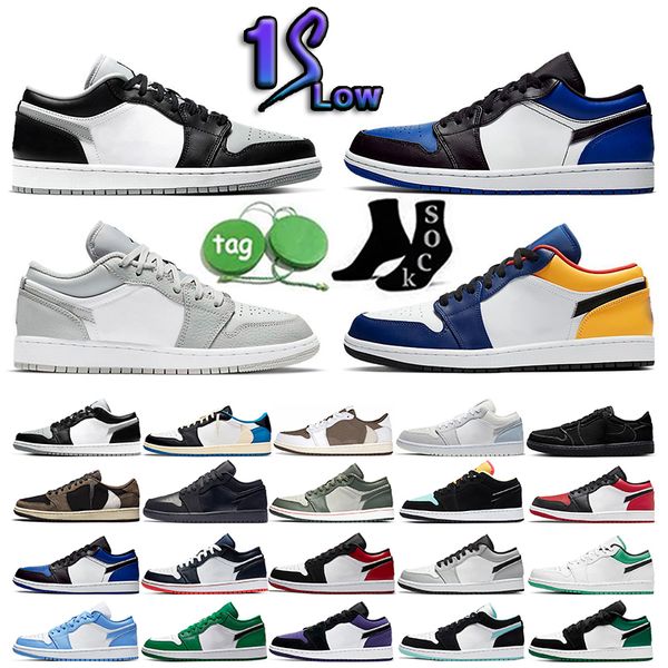 

classic low ts x cactus jack basketball shoes 1s trainers black phantom reverse mocha unc smoke wolf grey fragment denim green bred toe jump