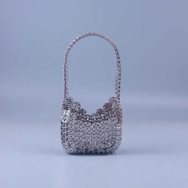 

new korean silver sequin hand bag with diy women's casual wear in summer 230220