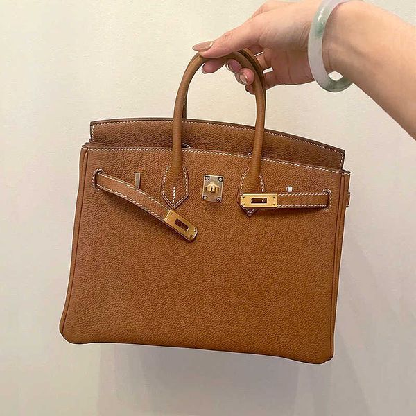 

bags herme birkins classic women's bag large capacity handbag lychee pattern layer cowhide lock bag